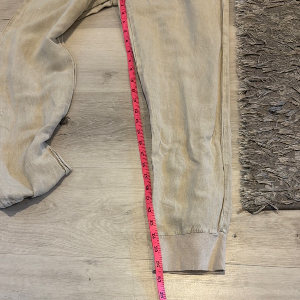 Young Fabulous & Broke Tan Jumpsuit with adjustable Waist, Linen/Rayon blend. - Picture 13 of 13